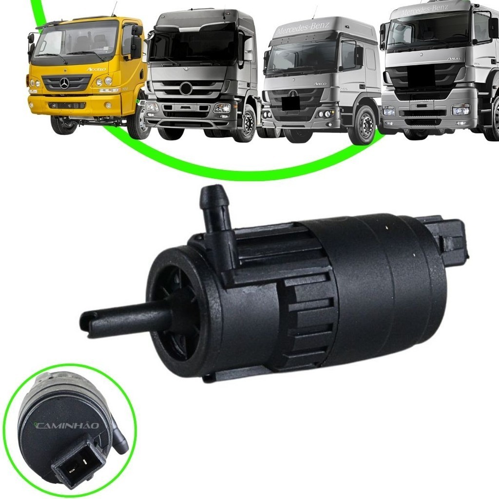 Bomba Água Reservatório Limpador Parabrisa para Mercedes-Benz 710 / Accelo / Atego / Axor / Actros - 24V (6948697121) - Spare Parts and Accessories for Vehicles