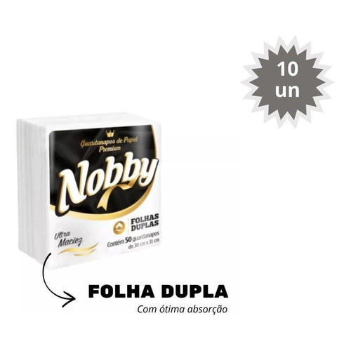 Kit 10 Pacotes Com 50un Guardanapo de Papel Premium Folha Dupla Mesa 30x31cm em Oferta na Shopee