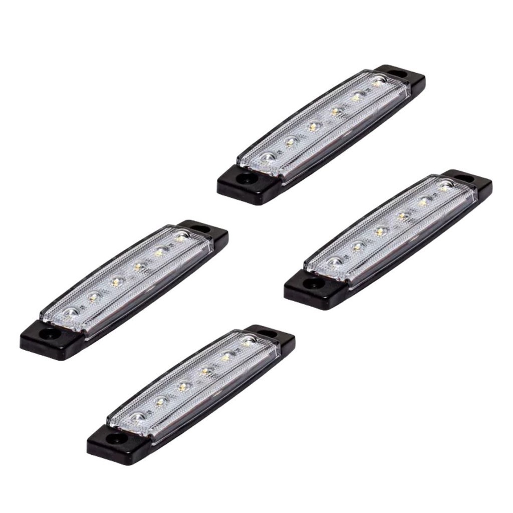 Kit 4 Lanternas Delimitadora Sinalizador Lateral 6 Led 12/24v em Oferta na Shopee