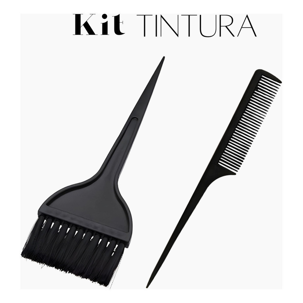 Kit Pincel e Pente Para Tintura  Kit Completo Para Tingir Cabelo Barbas Pelos
