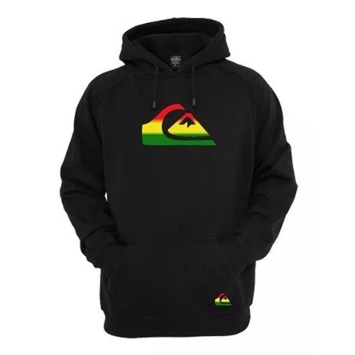 Blusa Moleton Quiksilver Surf Reggae Blusa De Frio Flanelado Com Capuz Unissex