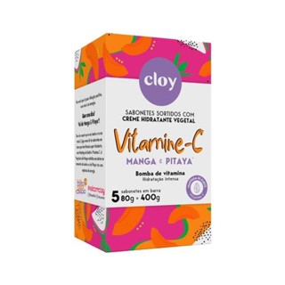 Kit Sabonete Em Barra Cloy Vitamina C Com 5 Unidades 80g
