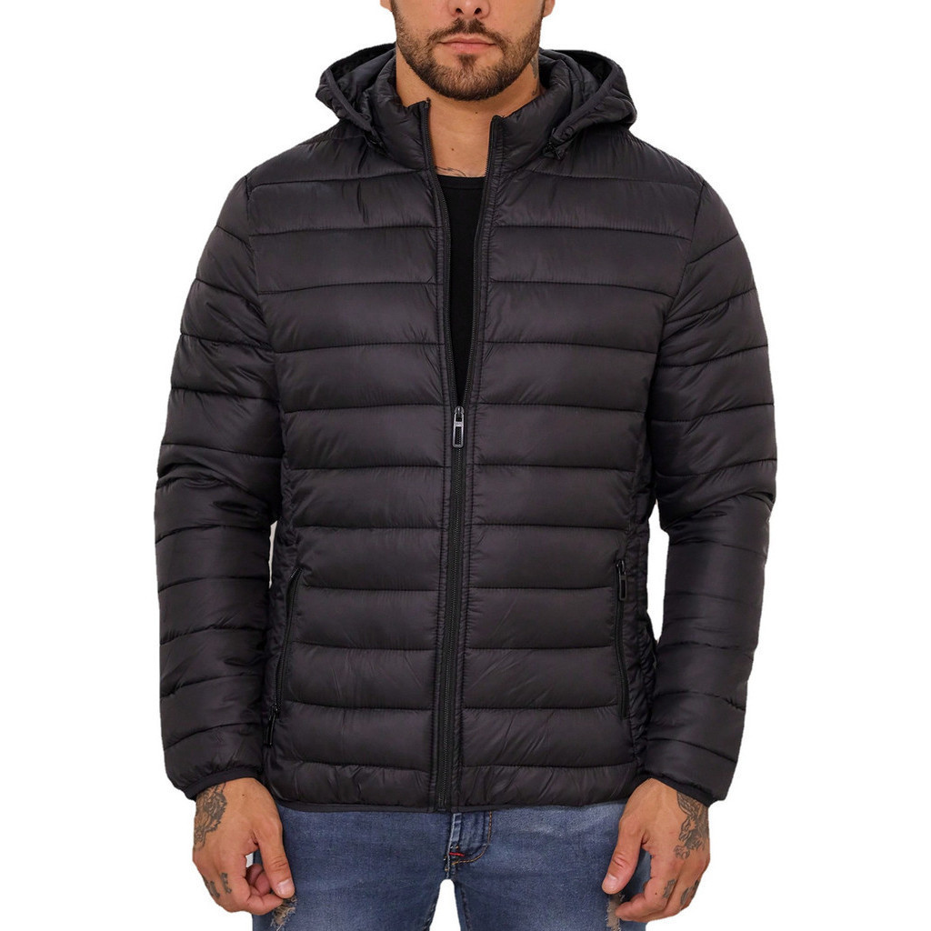 Jaqueta Puffer Bobojaco Masculina Impermeável Casaco Frio Inverno Capuz