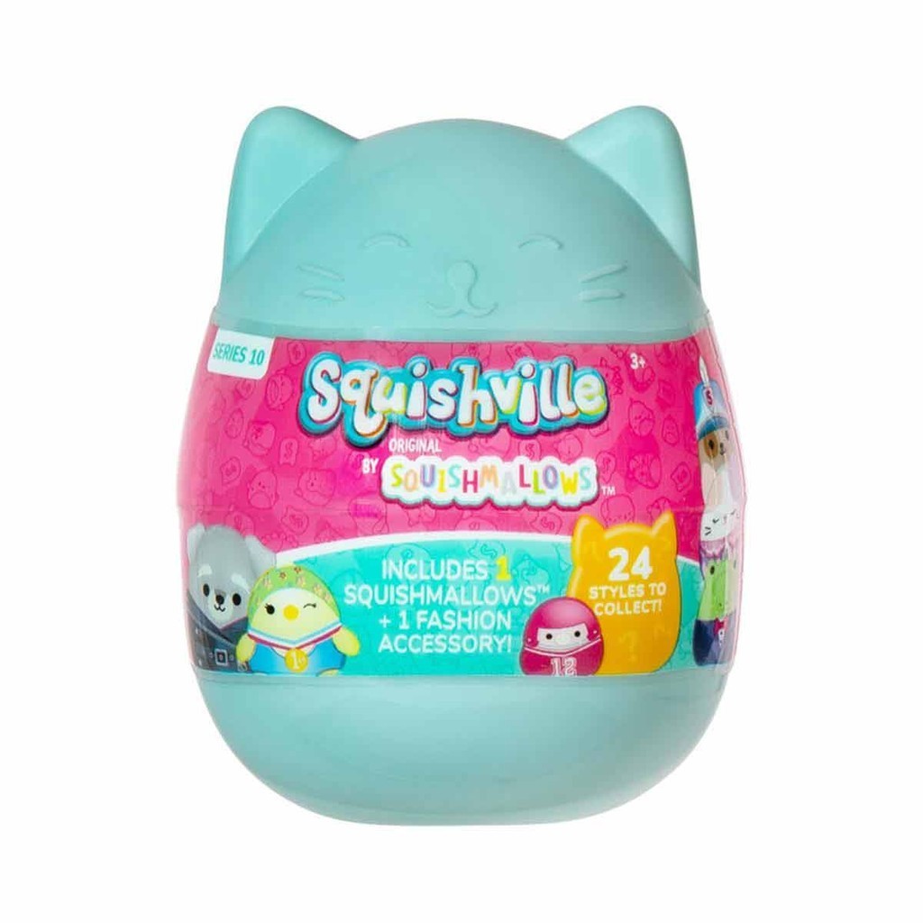 Mini Squishmallow Surpresa Verde - Squishville Série 10 - Mom & Baby
