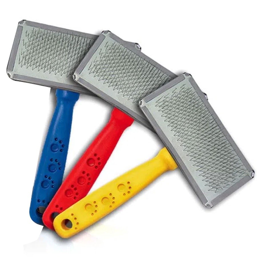 Escova Rasqueadeira Aço Patinhas Tira Pelos Pet Cães e Gatos em Oferta na Shopee