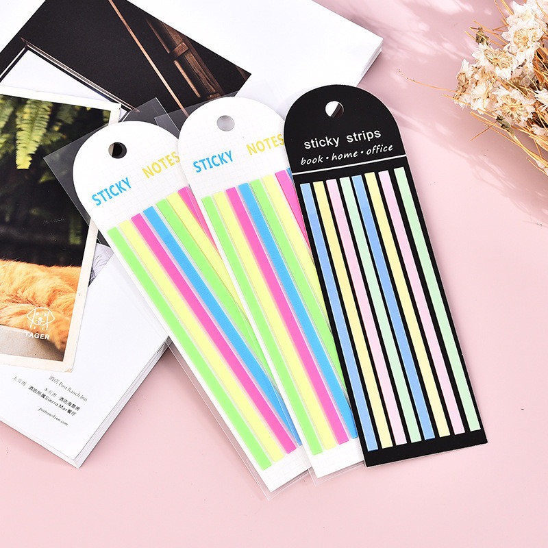160 Folhas/Peças Novas Notas Pegajosas Adesivos Índice Transparente PET Post It Macarons Destacado Bloco De