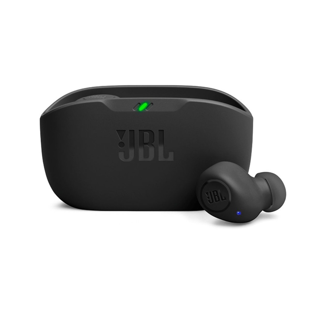 Fone de Ouvido Bluetooth JBL Wave Buds 2 Original Deep Bass 8h + 24h Case Preto TWS