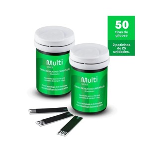 Tiras De Glicemia GlicoCheck Care Plus 50 Tiras Reagentes - Multilaser em Oferta na Shopee