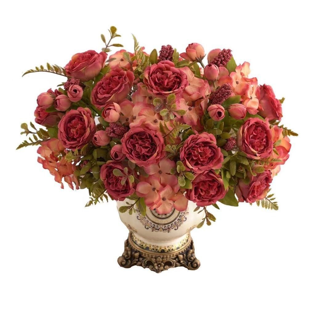 Flor artificial vintage peônia seda grande buquê casamento casa festa de natal jardim--4755/4775