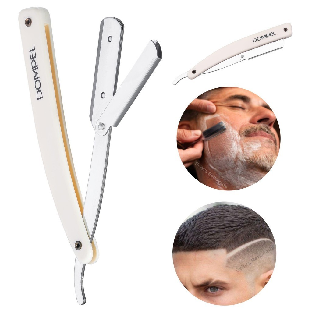 Navalhete Profissional Retrátil Cabo Plástico P/ Barbear 2P - Beauty
