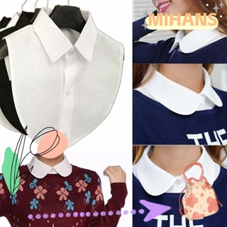 MIHAN Novo Colarinho Falso Mulher Camisa De Algodão Destacável Sólida Moda Vintage Acessórios