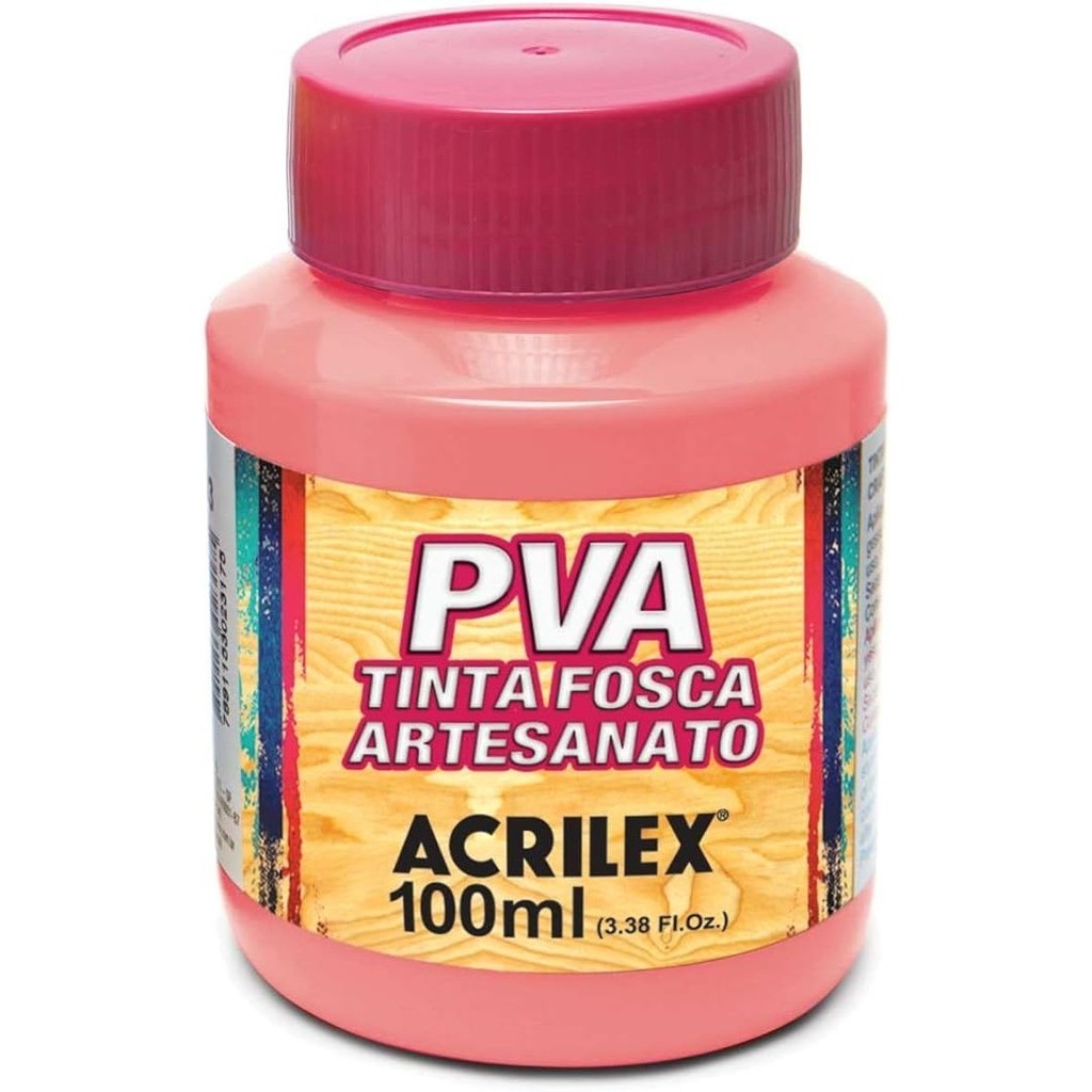 Tinta PVA Fosca 100ml Ref 567 Rosa Cha Acrilex