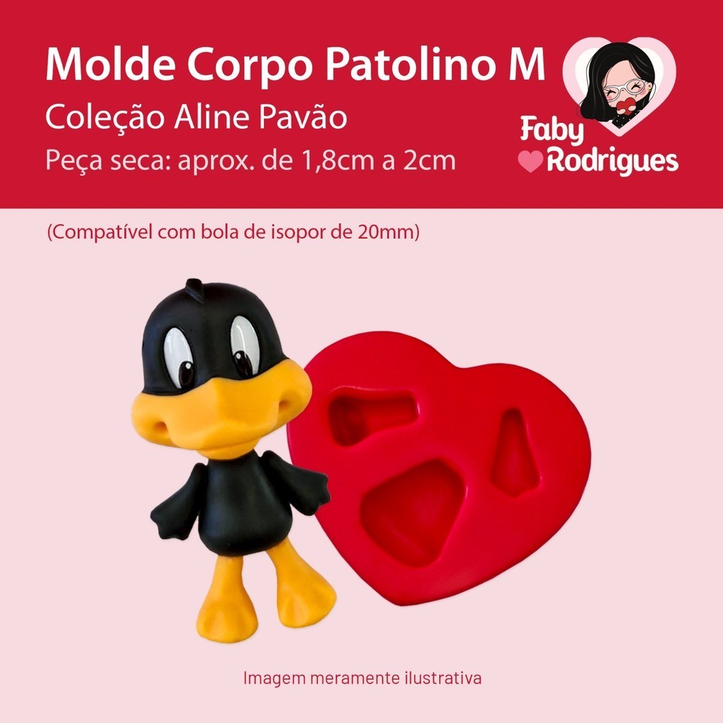 Molde de Silicone Corpo Patolino M - Aline Pavão em Oferta na Shopee