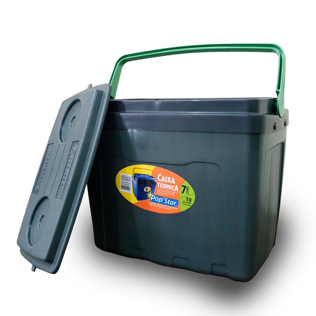 Caixa Termica Pequena Com Alça Cooler 7 litros 10 Latas Praia Clube Piscina Lazer em Oferta na Shopee