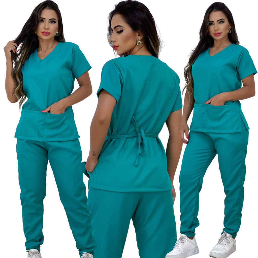 Pijama Cirugico Hospital Clinica Scrub Uniforme profissional Linha Premium