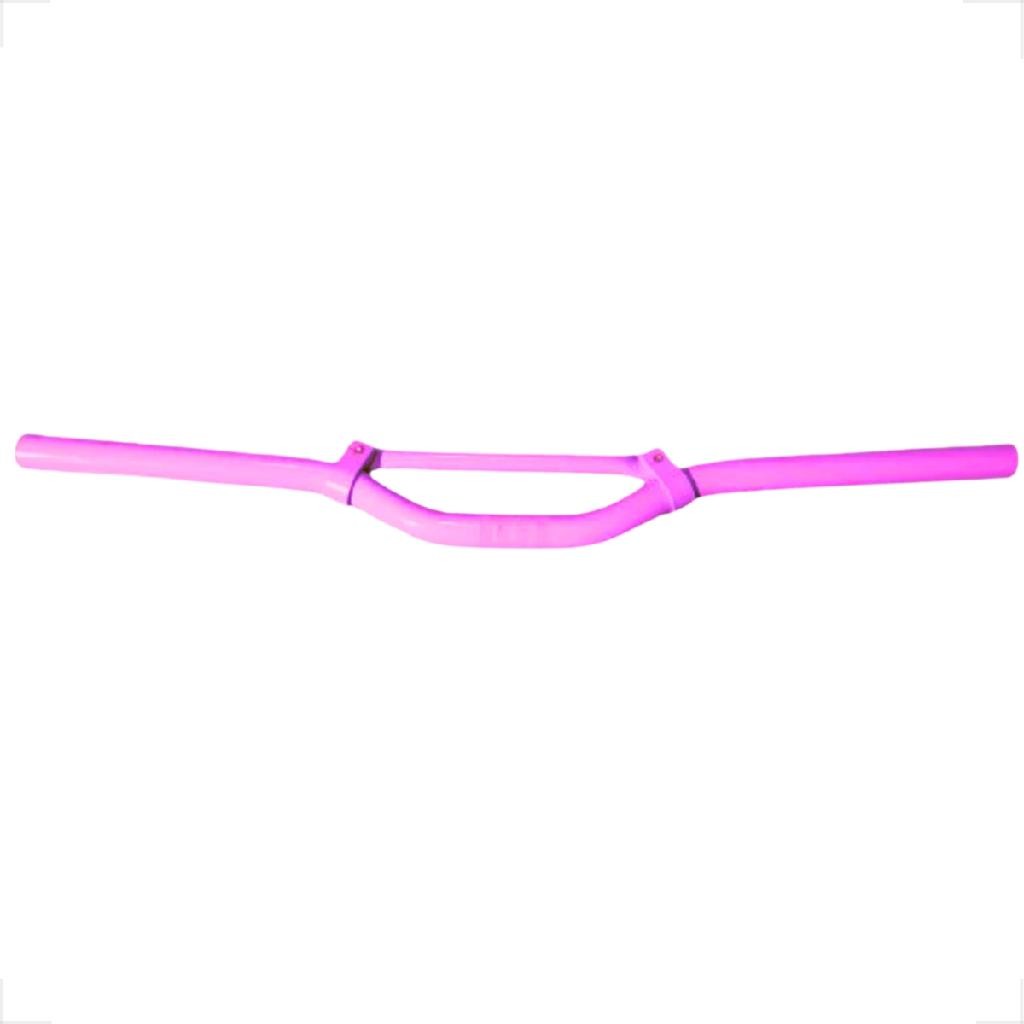 GUIDAO GUIDON BIKE BICICLETA ALUMÍNIO DH MTB GUIDOM MONTADINHA 22.2MM REFORÇADO ROSA NEON