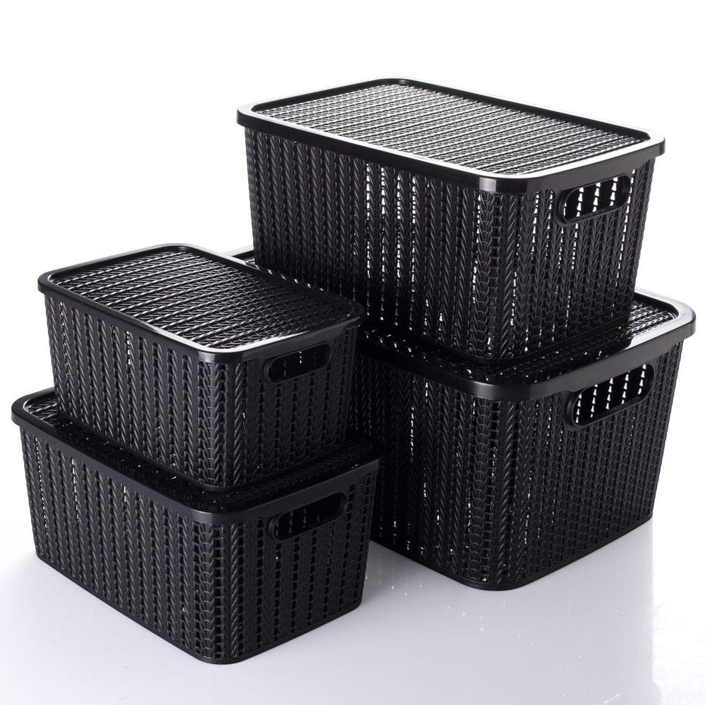 Conjunto de Caixas de Plástico Retangulares Organizadoras co em Oferta na Shopee