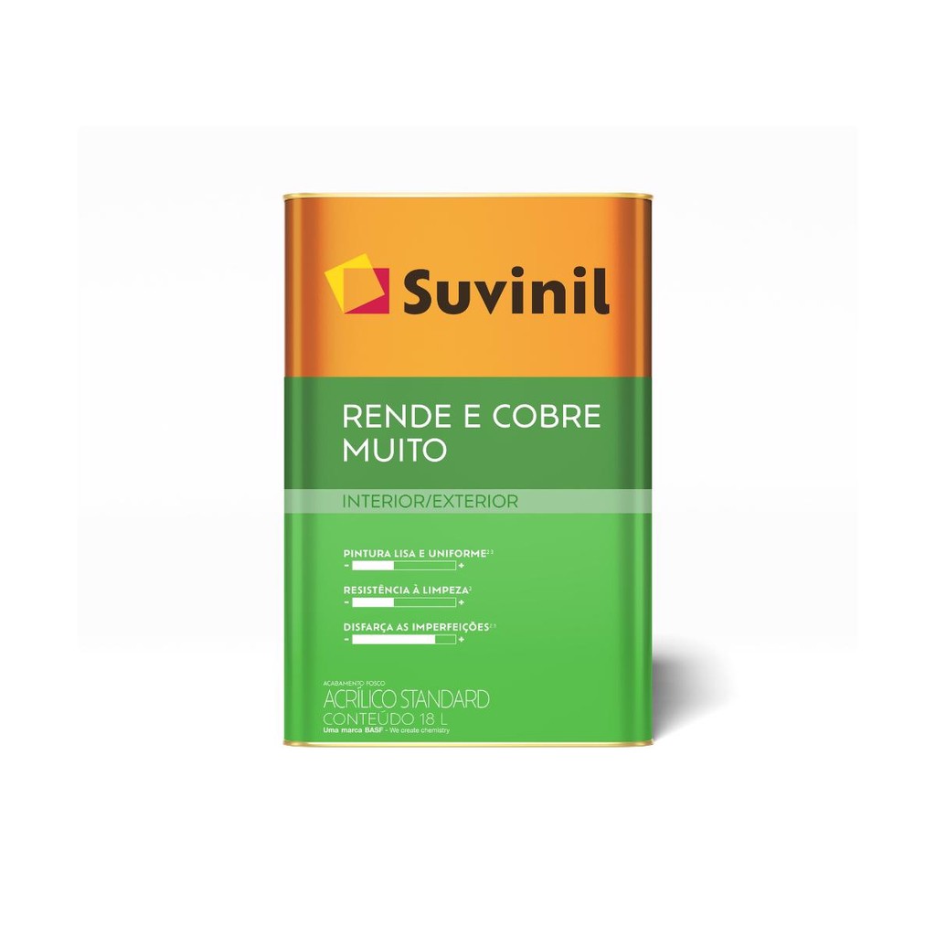 Tinta Rende & Cobre Muito Cores Básicas18L Suvinil em Oferta na Shopee