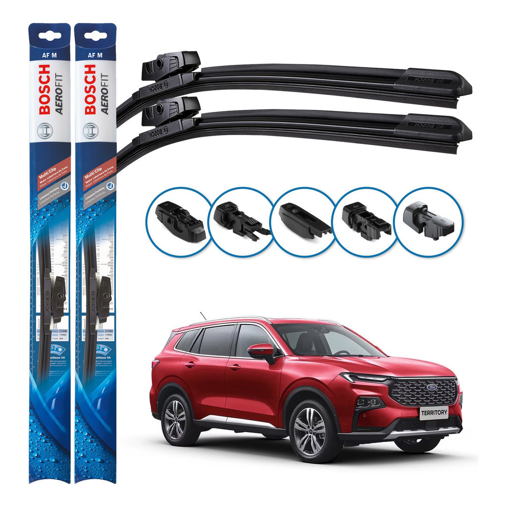 Par de Palhetas Limpador Parabrisa Multiclip Original Bosch Ford Territory 2021 A 2024