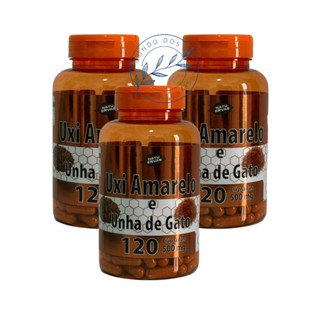 Kit 3 x uxi amare.. com unha de gato 120 capsulas de 500 mg