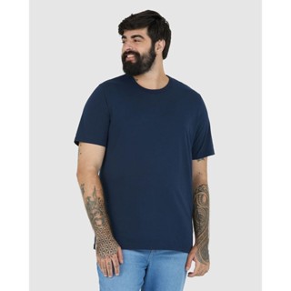 Camiseta Básica Masculina Plus Size Decote Redondo Em Algodão em Oferta na Shopee