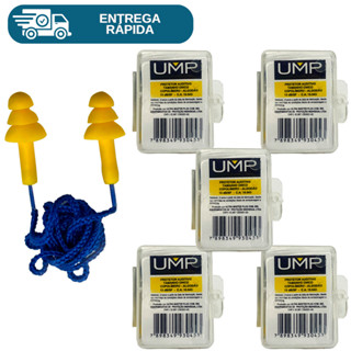 Kit 5 Protetor Auricular Tipo Plug Copolímero Cordão De Agodão Para Ouvido Abafador De Ruidos Protetor Auditivo em Oferta na Shopee