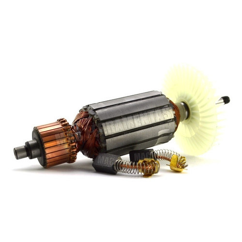 Induzido ( Rotor ) Original + Par de Carvão para Politriz a Úmido WG 125 / WG 225 - 220v