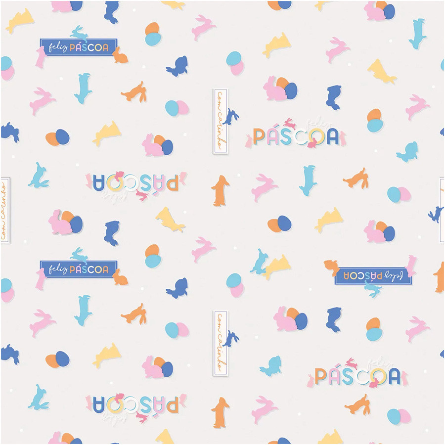 Folha para Ovos de Páscoa Feelings Branco 69x89cm - 5 unidades - Cromus - Rizzo em Oferta na Shopee
