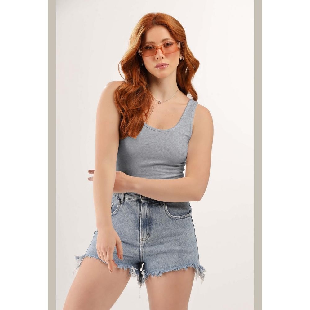 Blusa Regatas Feminina Just Basic em Oferta na Shopee