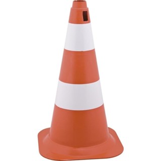 Cone de sinalização com 50 cm com 2 faixas - Vonder