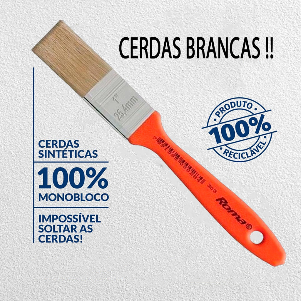 Trincha Para Pintura Latex Acrílica 100% Reciclável