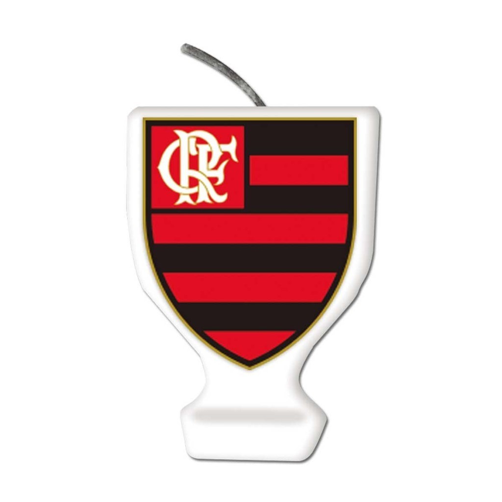 Vela Flamengo Pra Bolo de Aniversário Menino Festa Futebol Pavio Mágico