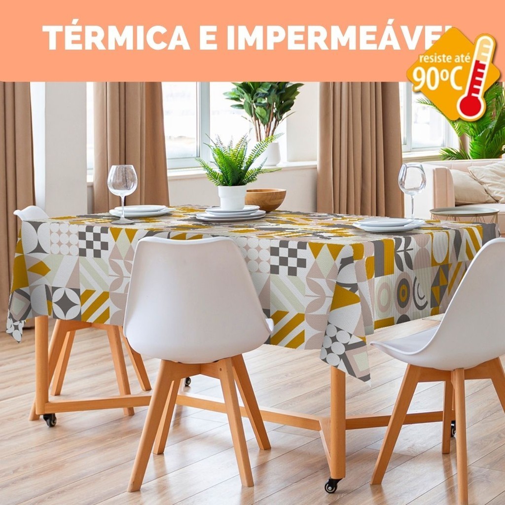 Toalha De Mesa 4 6 8 10 Lugares Forro Plástico Para Mesa Térmica Impermeável PVC Luxo Cozinha Sala Decoração em Oferta na Shopee