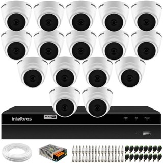 Kit 16 Câmeras Intelbras VHL 1120 D DVR MHDX 1216 Full HD em Oferta na Shopee