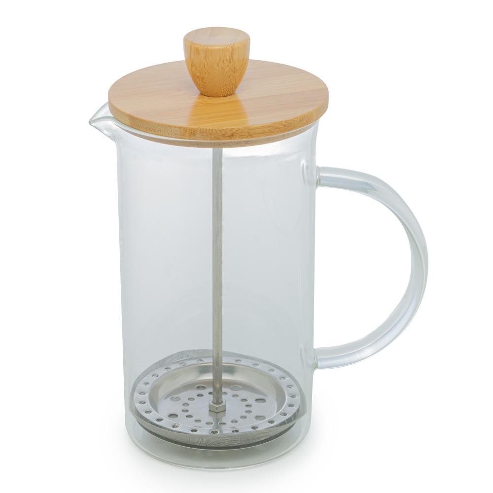 Cafeteira Prensa Francesa com Tampa de Bambu - Wolff em Oferta na Shopee
