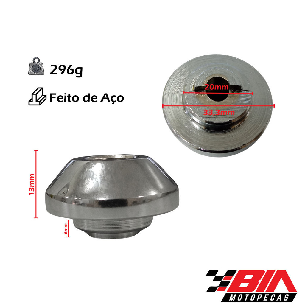 Pesos Guidão Pezinho Contra Peso Cromado Modelo Yamaha XTZ Lander 250 2006 2024 XTZ Teneré 250 2006 2018 XTZ 150 — imagem 2 de 2
