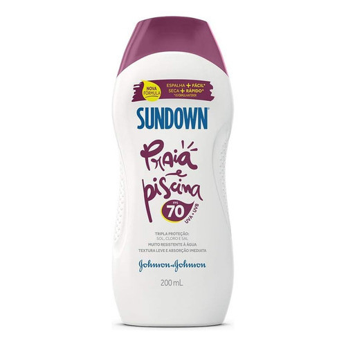 Protetor Solar Sundown Praia Piscina Fps70 200ml