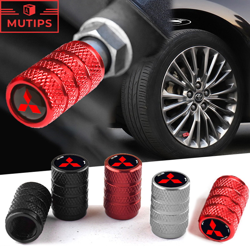 Mitsubishi 4Pcs/Set Válvulas Para Pneus De Roda De Carro Tampas De Válvula De Ar De Haste De Liga Lancer Asx Pajero Full Outlander