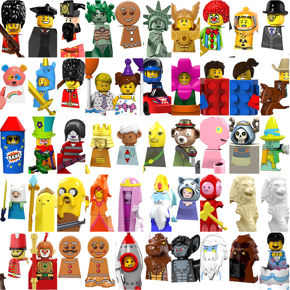 Minifiguras Colecionáveis Série Blocos De Construção De Figuras De Anime De Cartoon