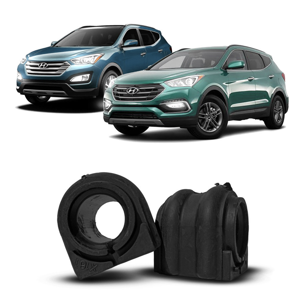Par Kit Bucha Borracha Barra Estabilizadora Dianteira Hyundai Santa Fé 3.3 2013 2014 2015 2016 2017 2018 2019 24mm