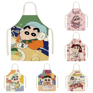 Avental avental avental Lápis de cera Lápis de cera Shin-Chan Cartoon Adulto Anti-Incrustante Avental sem mangas Roupa de trabalho Cozinha Cozinha Cozinha Cozinha Limpeza da cintura 5 /4