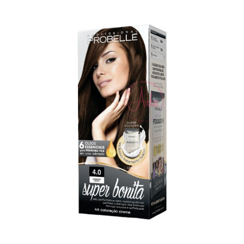 Probelle Super Bonita Coloração em Creme 4.0 Castanho Médio em Oferta na Shopee