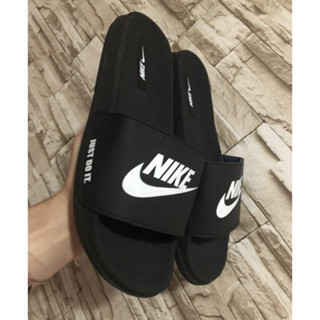 Sandália Nike slide Masculino Confort Escrita + Logo 33 ao 44 Chinelos Homens NK Preto Novidade