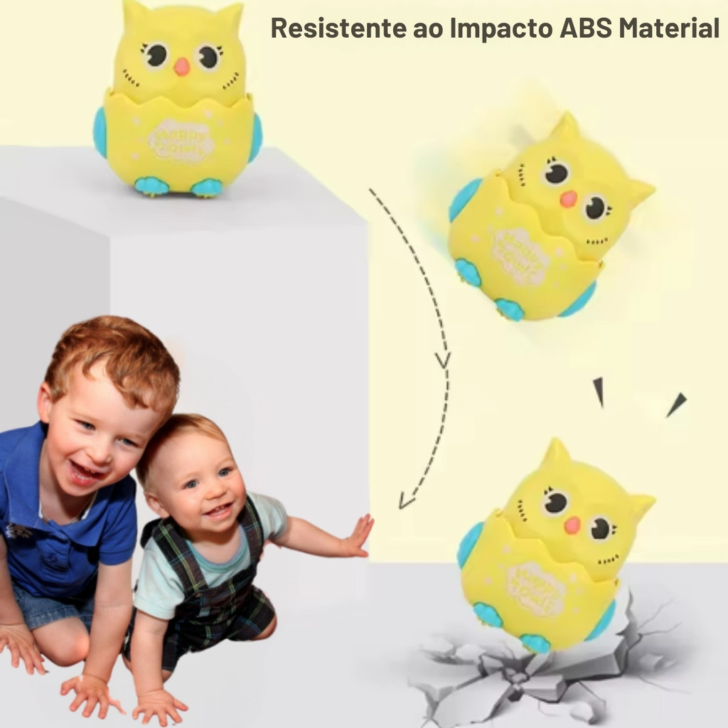 Brinquedo Corujinha Fricção Seguro e Divertido Coruja Aperta e Anda