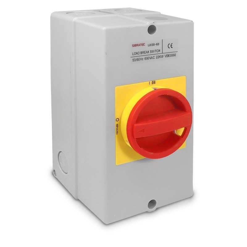 Chave Seccionadora Rotativa L/D 63A C/Caixa 3 Polos LW30