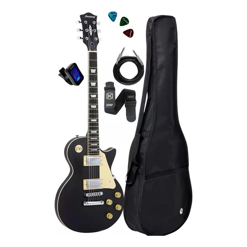 Guitarra Lps 230 Bks Preta Fosca Com Kit Capa Cabo Full em Oferta na Shopee