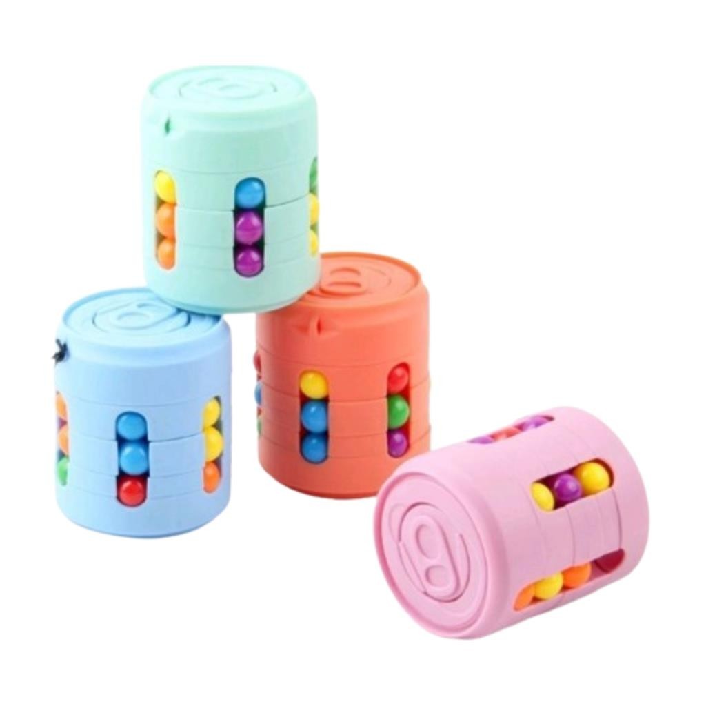 Brinquedo Fidget Toy Spiner Cubo Magico Lata Giratoria