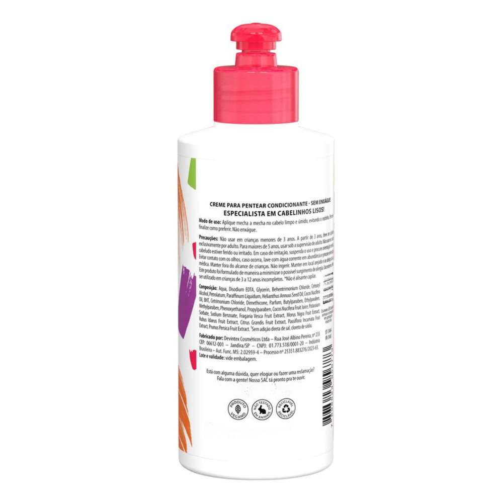 Detalhes do Creme De Pentear Meu Lisinho Kids Infantil Salon Line 250ml
