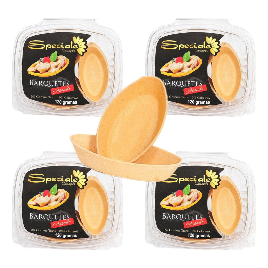 Barquete - Canapés P/ Rechear Aprox. 140 Und. em Oferta na Shopee