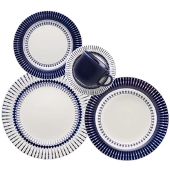 Aparelho de Jantar e Chá 40 Peças Biona Azul Donna Colb